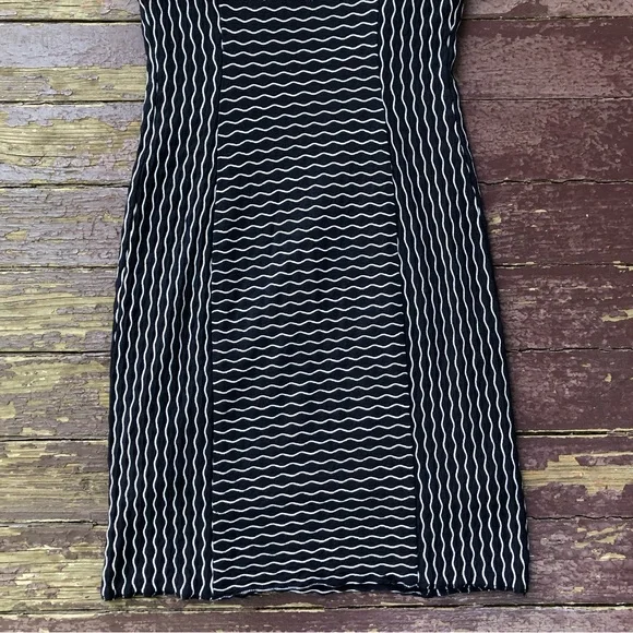 Milly New York Maria Sleeveless Dress Size S Navy White Wavy Stripes Stretch - Picture 7 of 16